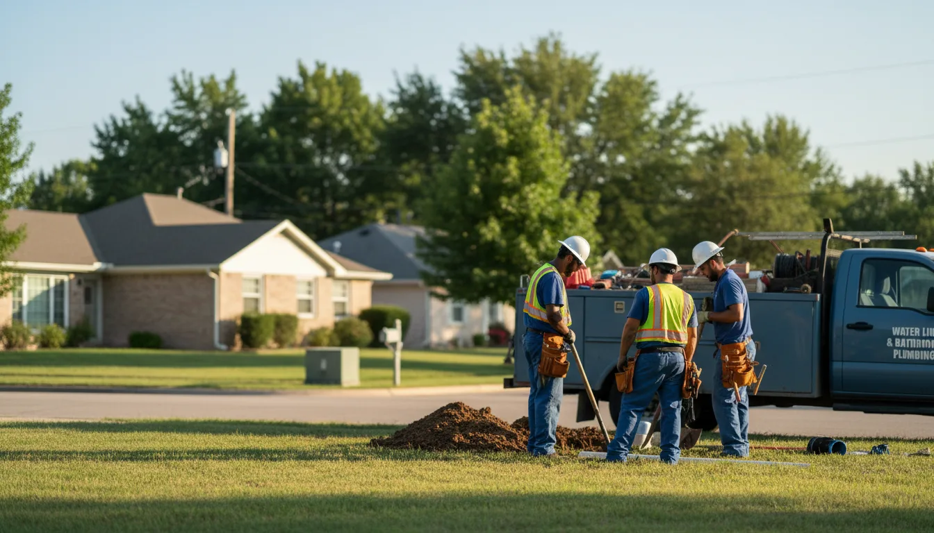 Residential water line and bathroom plumbing service in Colfax, IN